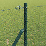 Recinzione con pali. Verde 1.2 x 50 m Acciaio rivestito in PVC