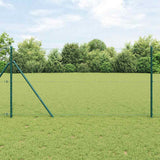 Recinzione con pali. Verde 1.2 x 50 m Acciaio rivestito in PVC