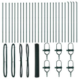 Recinzione con pali. Verde 1.2 x 50 m Acciaio rivestito in PVC