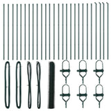 Recinzione con pali. Verde 1.4 x 50 m Acciaio rivestito in PVC