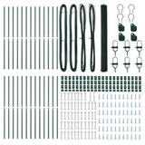 Recinzione con pali. Verde 1.5 x 50 m Acciaio rivestito in PVC