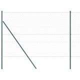 Recinzione con pali. Verde 1.5 x 50 m Acciaio rivestito in PVC