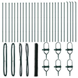 Recinzione con pali. Verde 1.5 x 50 m Acciaio rivestito in PVC