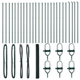 Recinzione con pali. Verde 1.6 x 50 m Acciaio rivestito in PVC