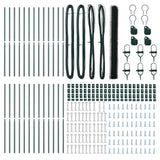 Recinzione con pali. Verde 1.6 x 50 m Acciaio rivestito in PVC