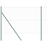 Recinzione con pali. Verde 1.6 x 50 m Acciaio rivestito in PVC