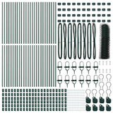 Recinzione con pali. Verde 0.4 x 100 m Acciaio rivestito in PVC
