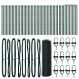 Recinzione con pali. Verde 0.5 x 100 m Acciaio rivestito in PVC