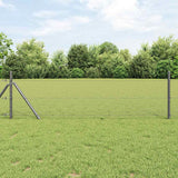 Recinzione con pali. Grigio 0.5 x 10 m Acciaio rivestito in PVC