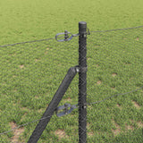 Recinzione con pali. Grigio 0.6 x 10 m Acciaio rivestito in PVC