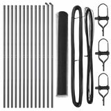 Recinzione con pali. Grigio 1 x 25 m Acciaio rivestito in PVC