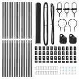 Recinzione con pali. Grigio 1 x 25 m Acciaio rivestito in PVC