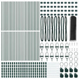Recinzione con pali. Grigio 0.4 x 100 m