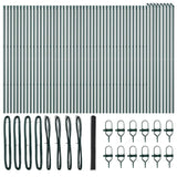 Recinzione con pali. Grigio 1.5 x 100 m