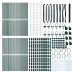 Recinzione con pali. Grigio 1.5 x 100 m