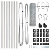 Recinzione con pali. Argento 0.5 x 10 m