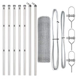 Recinzione con pali. Argento 0.6 x 10 m