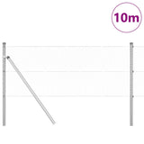 Recinzione con pali. Argento 0.6 x 10 m