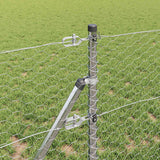 Recinzione con pali. Argento 0.6 x 10 m