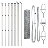 Recinzione con pali. Argento 0.6 x 10 m