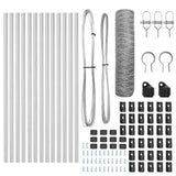 Recinzione con pali. Argento 0.6 x 25 m