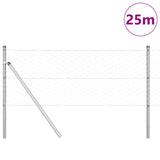 Recinzione con pali. Argento 0.6 x 25 m