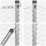 Recinzione con pali. Argento 0.8 x 50 m