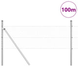 Recinzione con pali. Argento 0.5 x 100 m