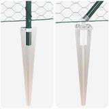 Recinzione con pali. Verde 0.5 x 10 m Acciaio rivestito in PVC