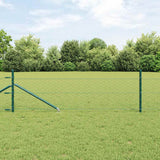 Recinzione con pali. Verde 0.5 x 10 m Acciaio rivestito in PVC