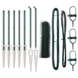 Recinzione con pali. Verde 0.5 x 10 m Acciaio rivestito in PVC