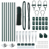 Recinzione con pali. Verde 0.5 x 10 m Acciaio rivestito in PVC