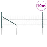 Recinzione con pali. Verde 0.5 x 10 m Acciaio rivestito in PVC