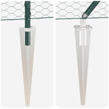 Recinzione con pali. Verde 1.4 x 25 m Acciaio rivestito in PVC