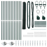 Recinzione con pali. Verde 1.4 x 25 m Acciaio rivestito in PVC