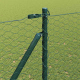 Recinzione esagonale da esterno con palo 50 x 1,5 m Verde Rete