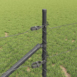 Recinzione con pali. Grigio 0.4 x 10 m Acciaio rivestito in PVC