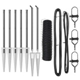 Recinzione con pali. Grigio 0.4 x 10 m Acciaio rivestito in PVC