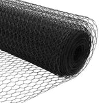 Recinzione con pali. Grigio 0.8 x 25 m Acciaio rivestito in PVC