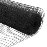 Recinzione con pali. Grigio 0.8 x 25 m Acciaio rivestito in PVC