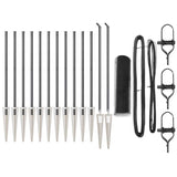 Recinzione con pali. Grigio 1 x 25 m Acciaio rivestito in PVC