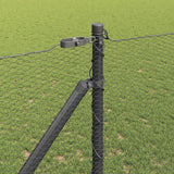 Recinzione esagonale da esterno con palo 50 x 1,2 m Grigio Rete