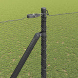 Recinzione esagonale da esterno con palo 50 x 1,5 m Grigio Rete