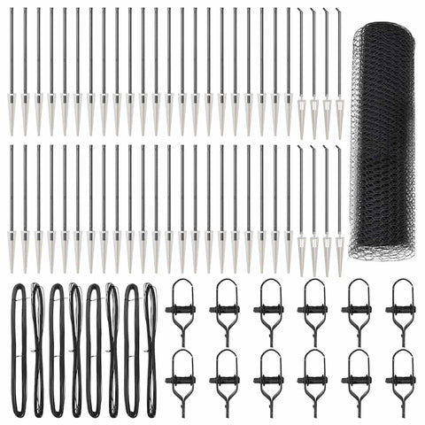 Recinzione con pali. Grigio 0.4 x 100 m