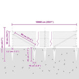 Recinzione in rete saldata con punte 100 x 0,5 m (L x H)