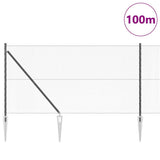 Recinzione esagonale da esterno con palo 100 x 1,2 m Grigio