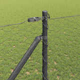 Recinzione esagonale da esterno con palo 100 x 1,2 m Grigio