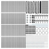Recinzione esagonale da esterno con palo 100 x 1,2 m Grigio