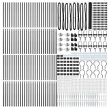 Recinzione esagonale da esterno con palo 100 x 1,4 m Grigio