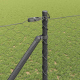Recinzione esagonale da esterno con palo 100 x 1,4 m Grigio